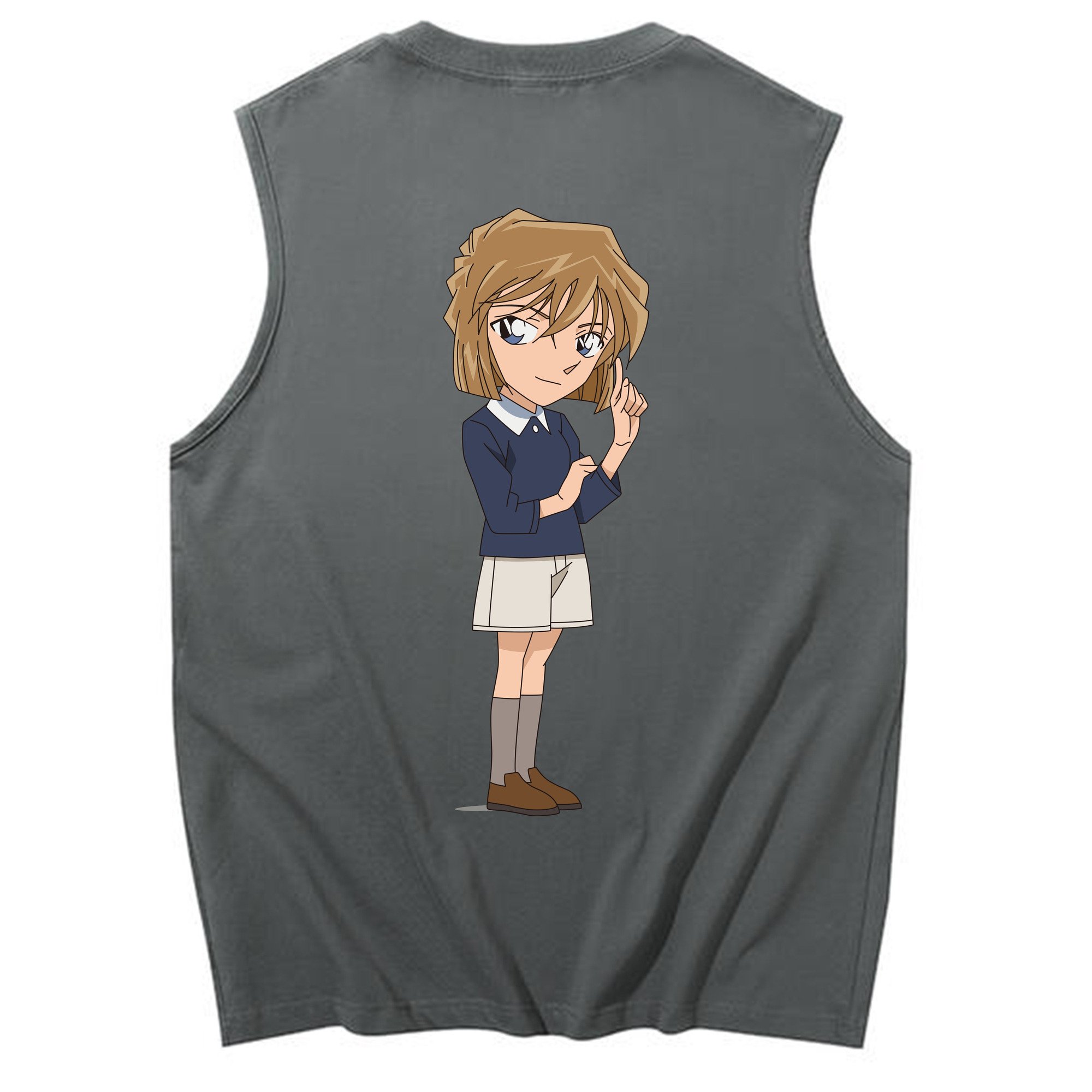 （画像用） 名探偵コナン 灰原 哀 はいばら あい Detective Conan Anita Hailey、Vi Graythorn Haibara Ai コットン100％タンクトップ（背面プリント）